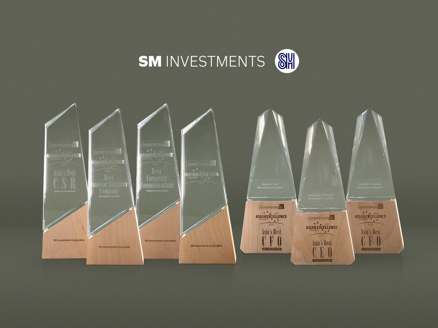 Corporate Governance Asia recognizes SM with seven awards for corporate excellence